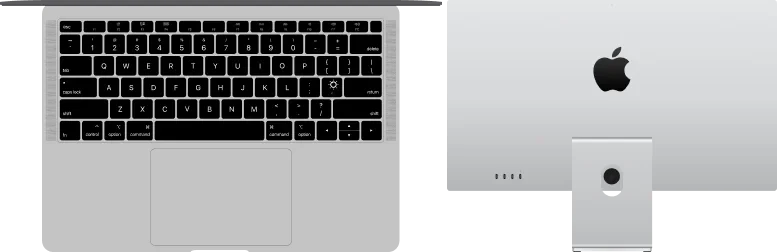Teclado de notebook visto de cima